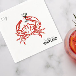 Servilleta De Papel Crab Maryland Boda