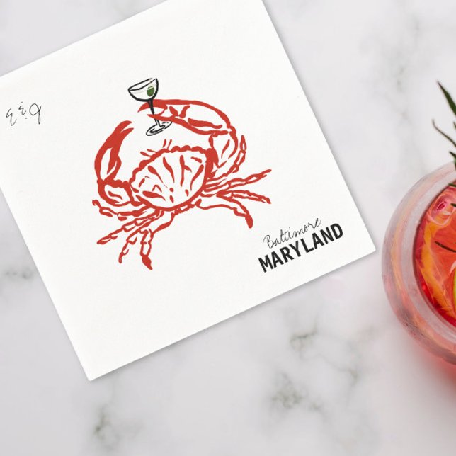 Servilleta De Papel Crab Maryland Boda (Subido por el creador)