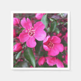 Servilleta De Papel Crabapple de floración rosa