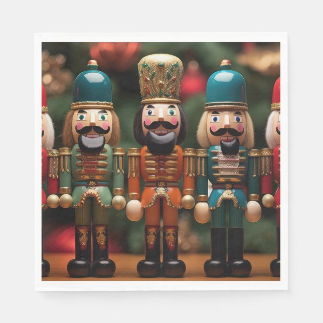 Servilleta De Papel Crackers de nueces con caras felices (Anverso)