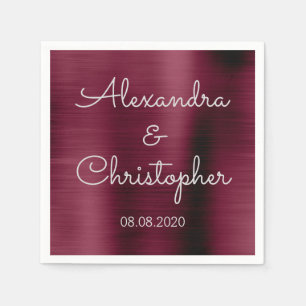 Servilleta De Papel Cranberry Burgundy Boda o recepción