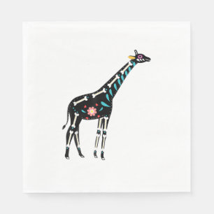 Servilleta De Papel Cráneo De Azúcar Curso Giraffe Mexicana Halloween