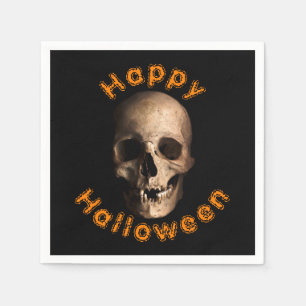 Servilleta De Papel Cráneo Decaído Espeluznante Feliz Halloween