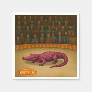 Servilleta De Papel Crawford, cocodrilo de circo pintado