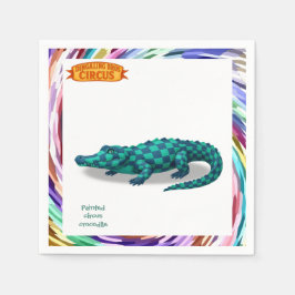 Servilleta De Papel Crawford, painted circus crocodile