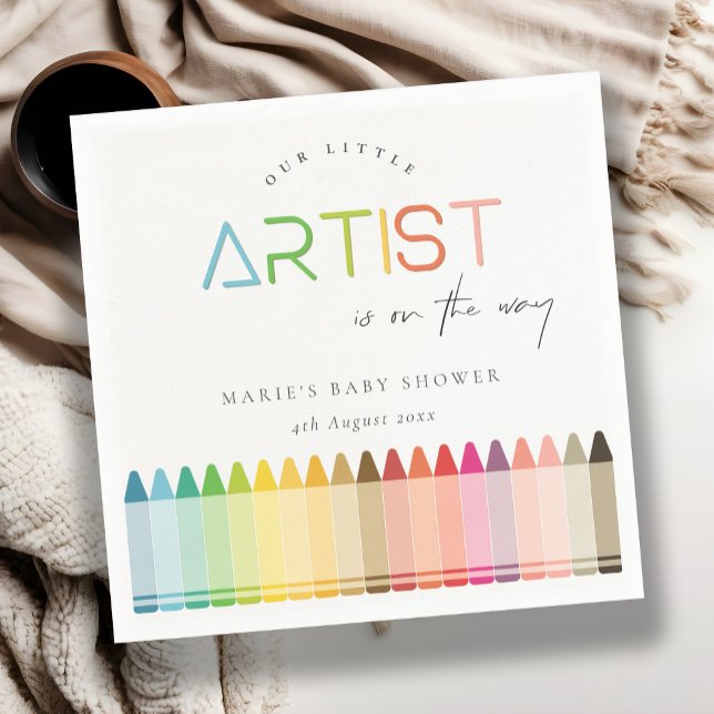 Servilleta De Papel Crayon Fun Rainbow Baby Shower (Subido por el creador)