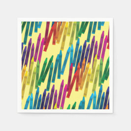 Servilleta De Papel Crayons Niños Nápoles Fiestas Arte Cuto Colorido N