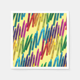 Servilleta De Papel Crayons Niños Nápoles Fiestas Arte Cuto Colorido N