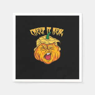 Servilleta De Papel Crazy Halloween Calabaza Ropa de Trumpkin