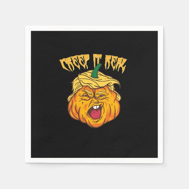 Servilleta De Papel Crazy Halloween Calabaza Ropa de Trumpkin (Anverso)