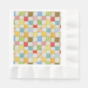 Servilleta De Papel CRAZY QUILT Cocinó servilletas de papel de almuerz