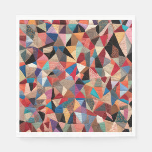 Servilleta De Papel Crazy Quilt Design