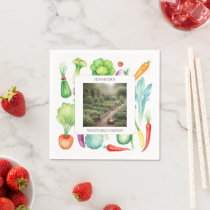 Servilleta De Papel Crea fotos de tu propio jardín de cocina monograma