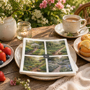 Servilleta De Papel Crea fotos de tu propio jardín monogramadas