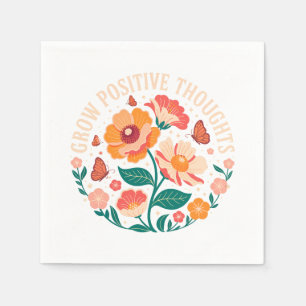 Servilleta De Papel Crea Pensamientos Positivos – Floral Inspirador (5