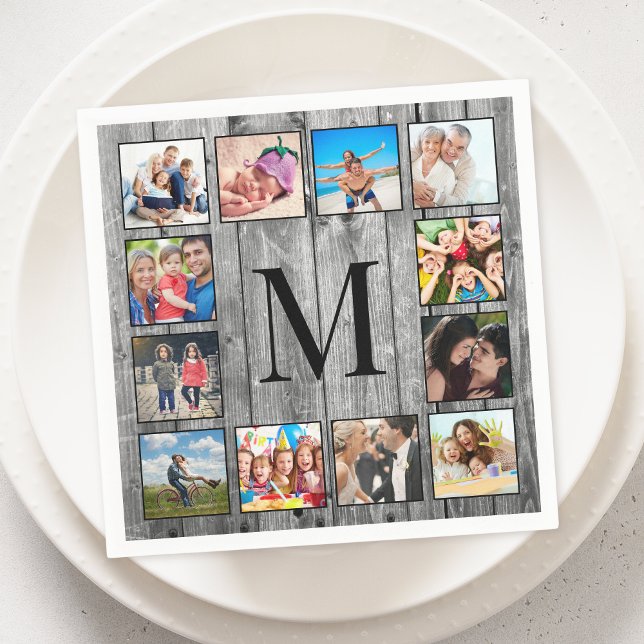 Servilleta De Papel Crea tu Collage de fotos Personalizado Rustic Farm (Subido por el creador)