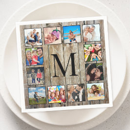 Servilleta De Papel Crea tu Collage de fotos Personalizado Rustic Farm