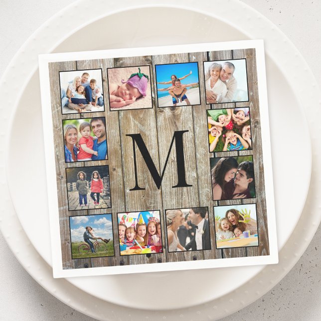 Servilleta De Papel Crea tu Collage de fotos Personalizado Rustic Farm (Subido por el creador)