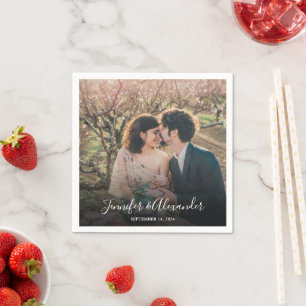 Servilleta De Papel Crea tu propia boda de novia y novio con foto
