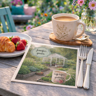 Servilleta De Papel Crea tu propia foto de Café antes de la jardinería
