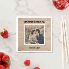 Servilleta De Papel Crea tu propia foto de novios y boda