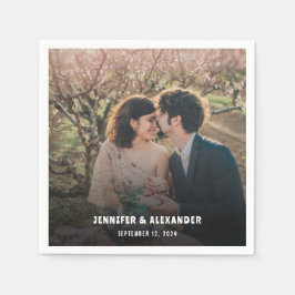 Servilleta De Papel Crea tu propio boda de fotos de novia y novio