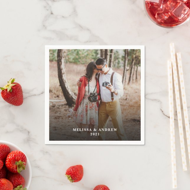 Servilleta De Papel Crea tu propio boda de fotos de novia y novio (In situ)