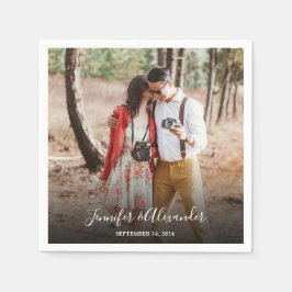 Servilleta De Papel Crea tu propio boda de fotos rústico