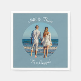 Servilleta De Papel Crea tu propio nombre de compromiso con foto de pa