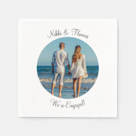 Servilleta De Papel Crea tu propio nombre de compromiso de foto de par