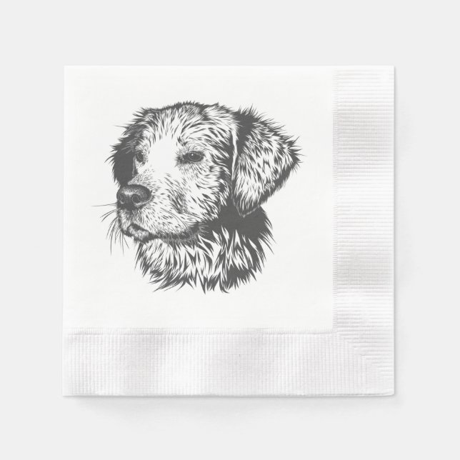 Servilleta De Papel Crea tu propio perro de compañía personalizado (Anverso)