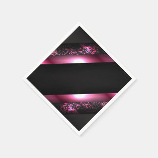 Servilleta De Papel Crea tu propio rosa caliente negro personalizado