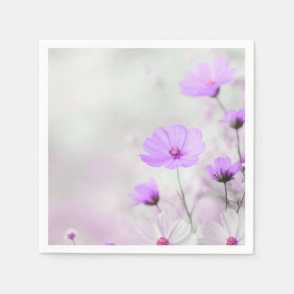 Servilleta De Papel Crea tus Propias Flores Moradas Simples