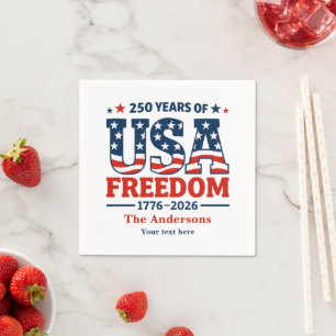 Servilleta De Papel Crea tus Propios 250 Años de Libertad de EE. UU.