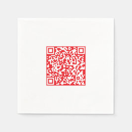 Servilleta De Papel Crea un código QR rojo escaneable (editable)
