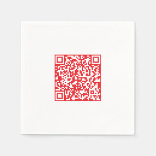 Servilleta De Papel Crea un código QR rojo escaneable (editable)