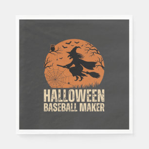 Servilleta De Papel Creador de béisbol de Halloween Gráfico de bruja v
