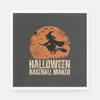 Servilleta De Papel Creador de béisbol de Halloween Gráfico de bruja v