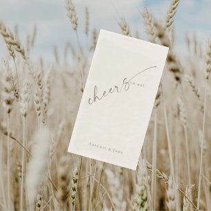 Servilleta De Papel Cream Personalized Chepers to Us Boda Guest