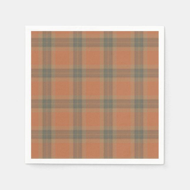 Servilleta De Papel Cream Tartan Paper Napkins (Anverso)