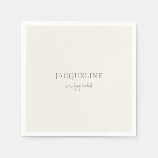 Servilleta De Papel Cream Tying the Knot Cocktail (Anverso)