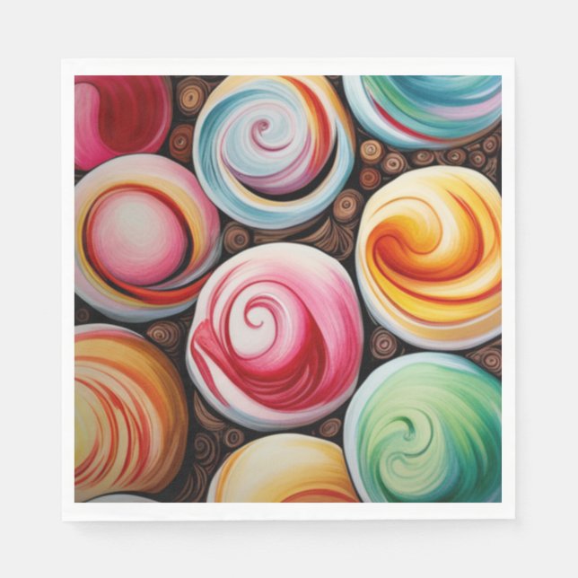 Servilleta De Papel Creamy Swirls (Anverso)
