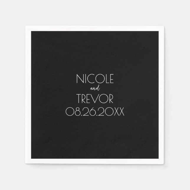 Servilleta De Papel Crear el propio - Negro (Anverso)