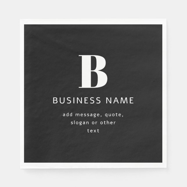 Servilleta De Papel Crear nombre comercial, monograma y texto adiciona (Anverso)