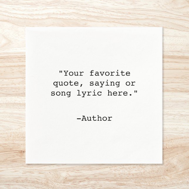 Servilleta De Papel Crear su propia cita Personalizado (Subido por el creador)