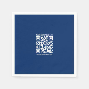 Servilleta De Papel Crear su propio código QR   Azul