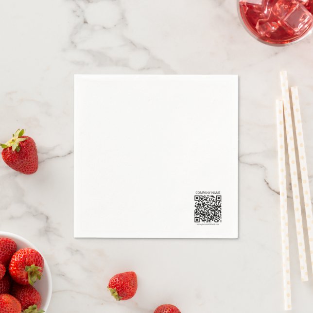 Servilleta De Papel Crear su propio código QR | Blanco y negro (In situ)