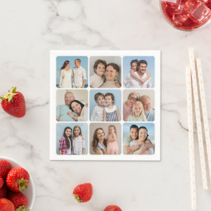 Servilleta De Papel Crear su propio Collage de fotos de esquinas redon
