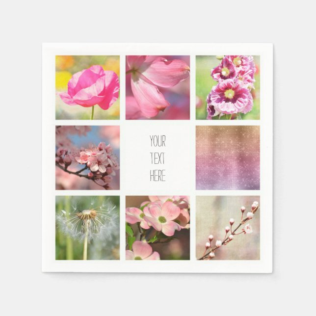 Servilleta De Papel Crear su propio Collage de fotos personalizado (Anverso)