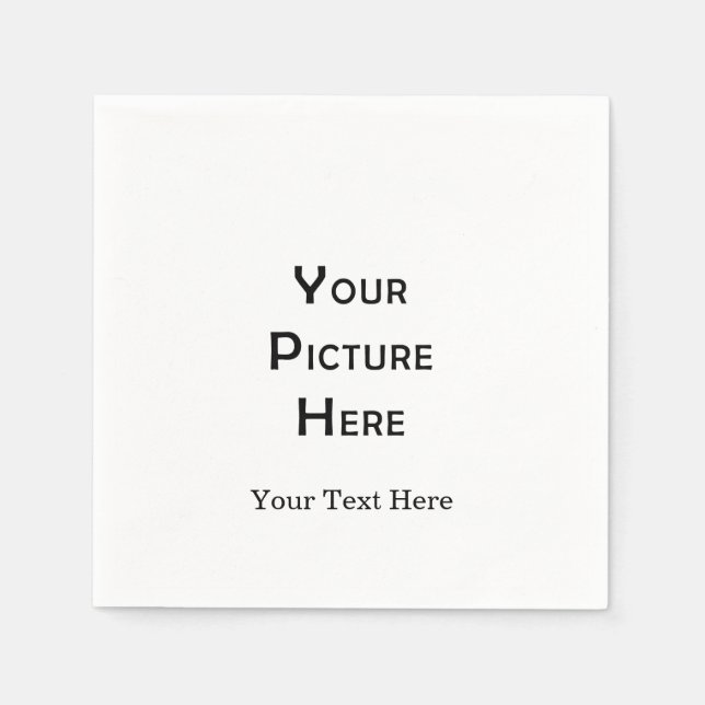 Servilleta De Papel Crear su propio diseño fotográfico de plantilla en (Anverso)